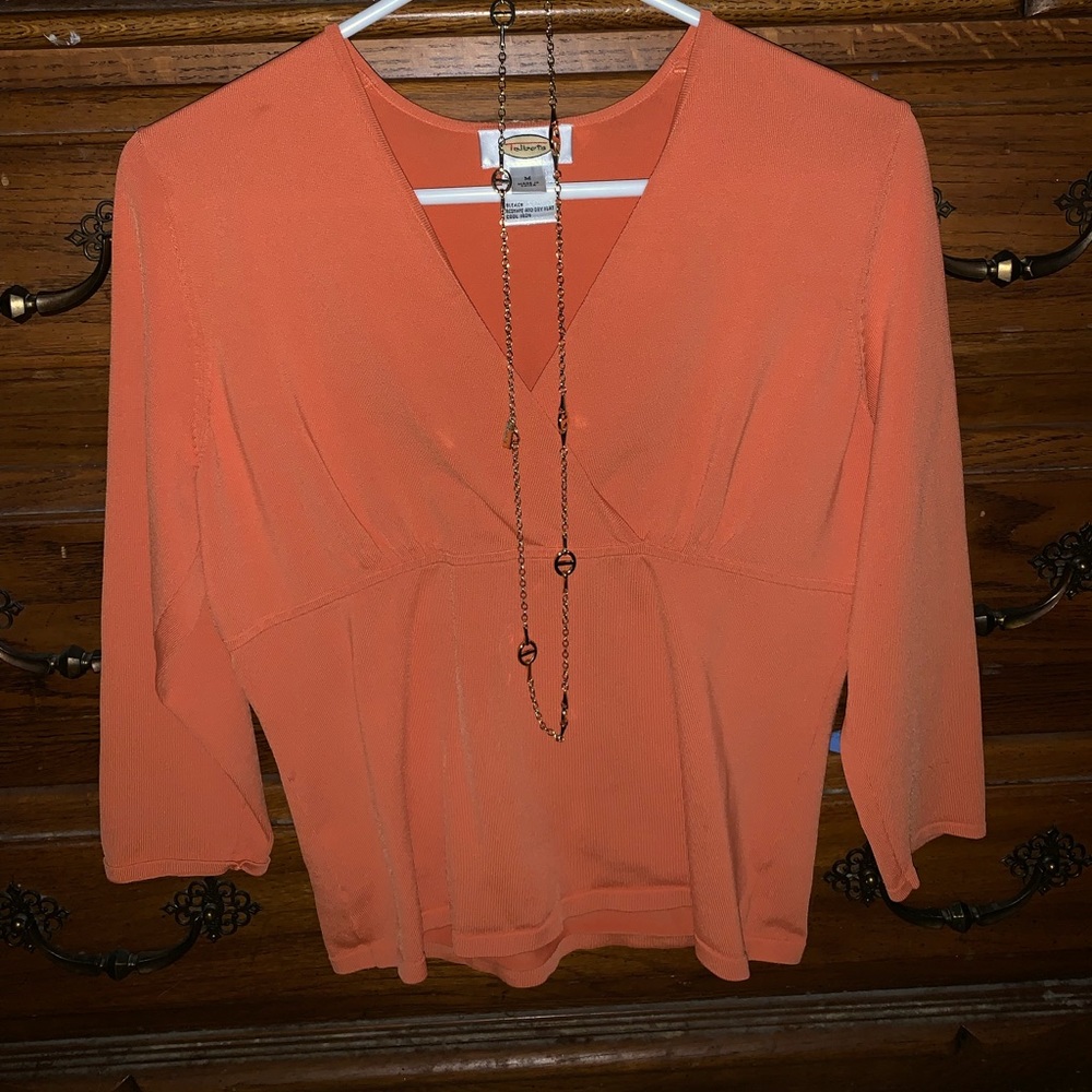 Talbots cross cross blouse
